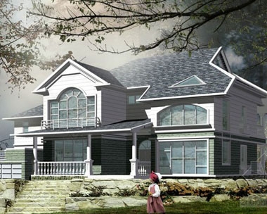 686两层农村别墅住宅全套施工图20m×14m